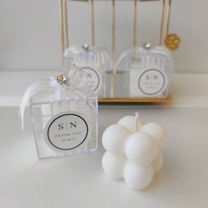 Personalized Bubble Cube Candle: A Thoughtful Gift for Weddings, Celebrations, and Memories