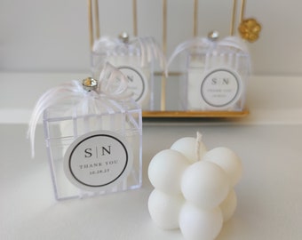 Personalized Bubble Cube Candle: A Thoughtful Gift for Weddings, Celebrations, and Memories