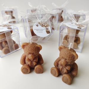 Bomboniera per baby shower, candela a forma di orsetto, bomboniere per battesimo, bomboniera con candela, bomboniera per festa, souvenir per festa, bomboniera per ospite, regalo per neonato