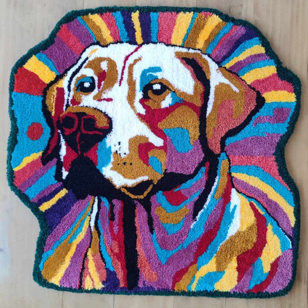 Psychedelic Labrador Retriever Dog Rug Wall Hanging Rug - Etsy