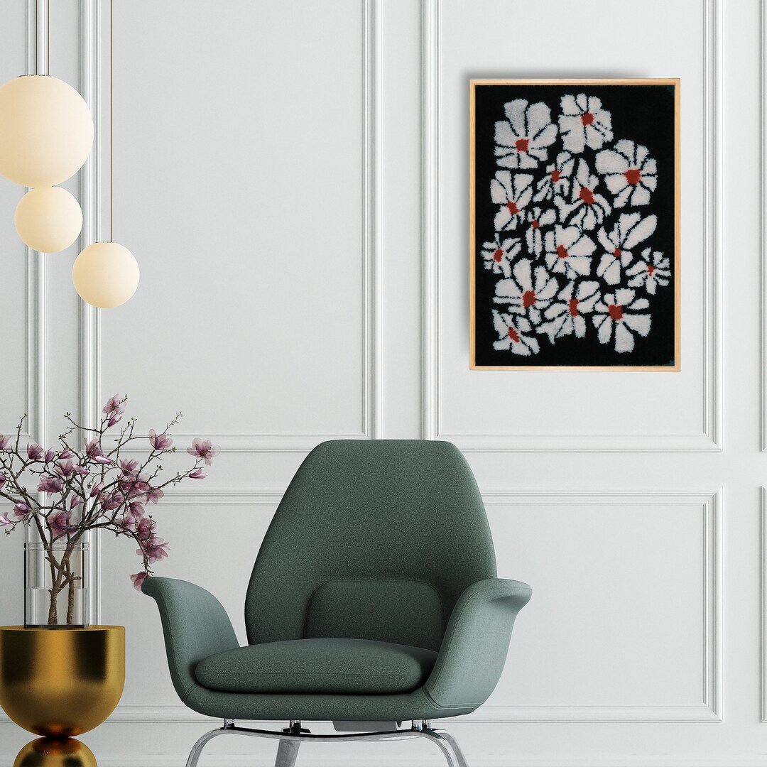 Tufted Wall Art With Wooden Frame - Light Brown