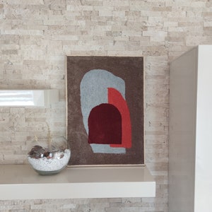 Tufted Abstract Wall Art With Wooden Frame