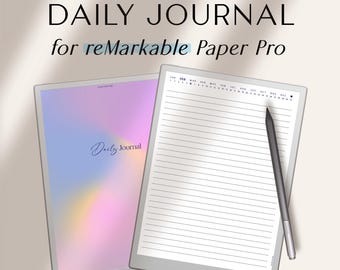 Digital Daily Journal for reMarkable 1, 2 & Paper Pro (Lined, Blank, Dotted)