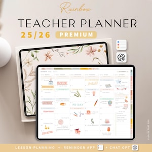Digital Teacher Planner AUGUST 2025 – JULY 2026 DATED, Lesson Academic Planner, for Goodnotes iPad with ChatGPT Tool