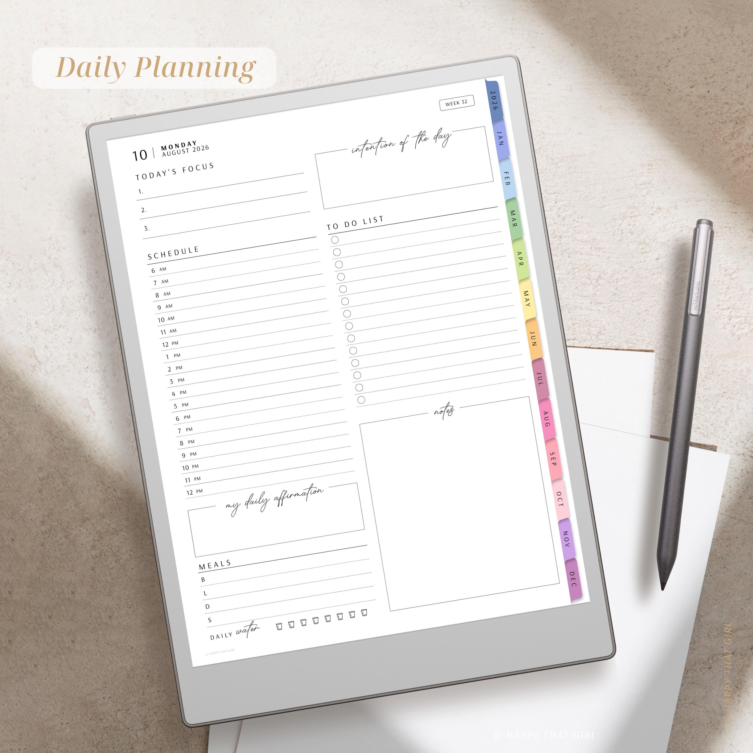 Yearly Planner 2026 & 2027 for Remarkable Paper Pro / Digital Planner ...