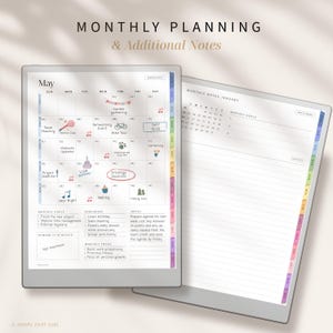 Productivity Planner 2026 & 2027 for reMarkable Paper Pro / Digital Planner for reMarkable 1, 2, and Paper Pro / reMarkable Calendar image 4