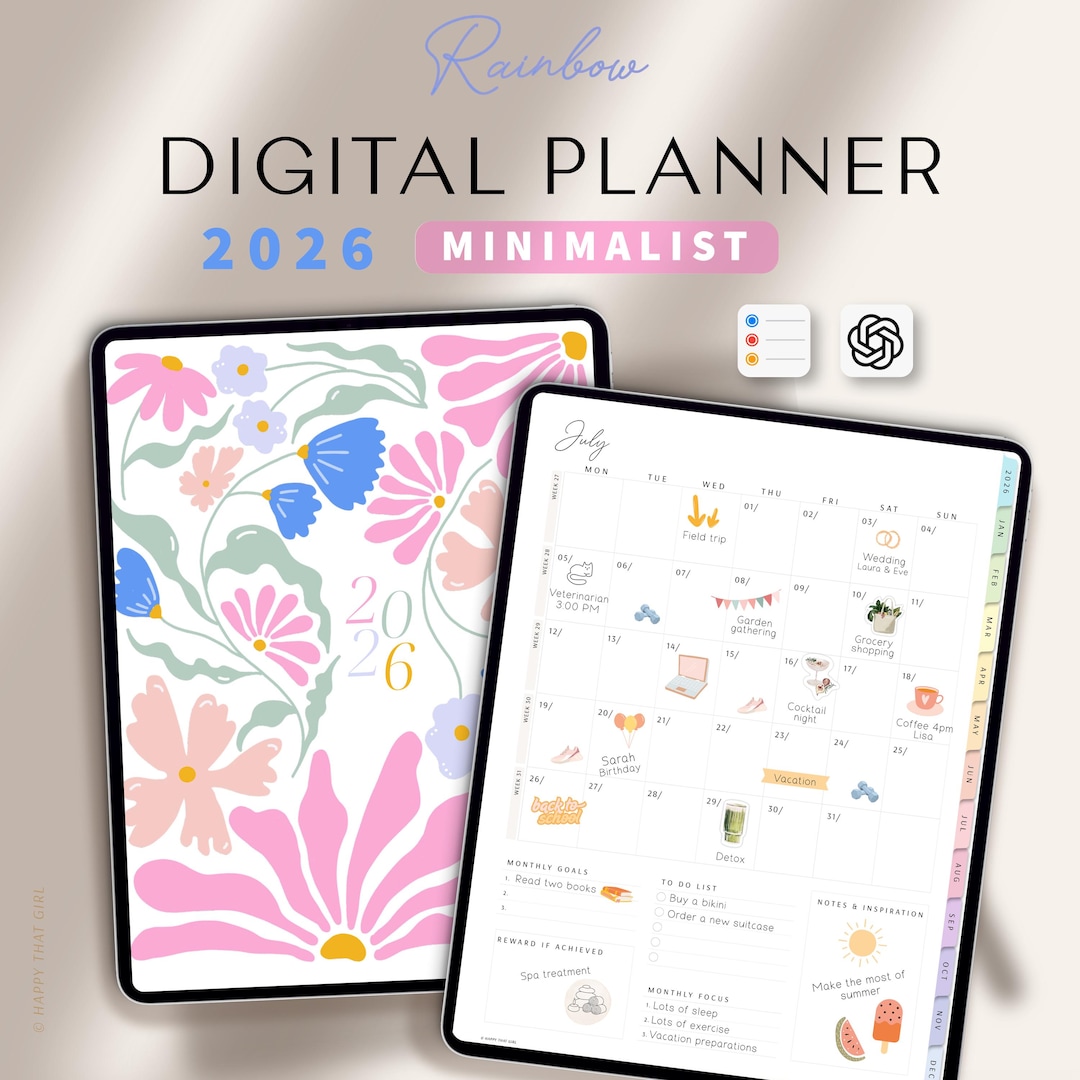 Digital Planner 2026 for iPad | Dated Digital Planner | Goodnotes ...
