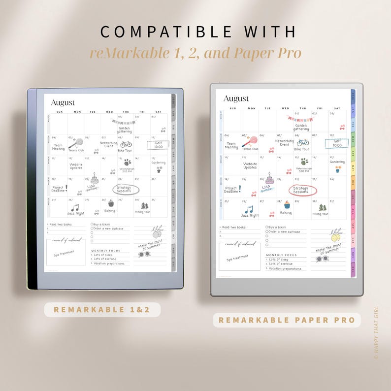 Productivity Planner 2026 & 2027 for reMarkable Paper Pro / Digital Planner for reMarkable 1, 2, and Paper Pro / reMarkable Calendar image 9