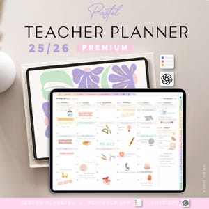 Digital Teacher Planner AUGUST 2025 – JULY 2026 DATED, Lesson Academic Planner, for Goodnotes iPad with ChatGPT Tool