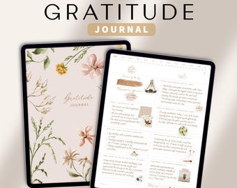 Digital Gratitude Journal | Five Minutes a Day for More Positivity & Mindfulness | iPad GoodNotes PDF