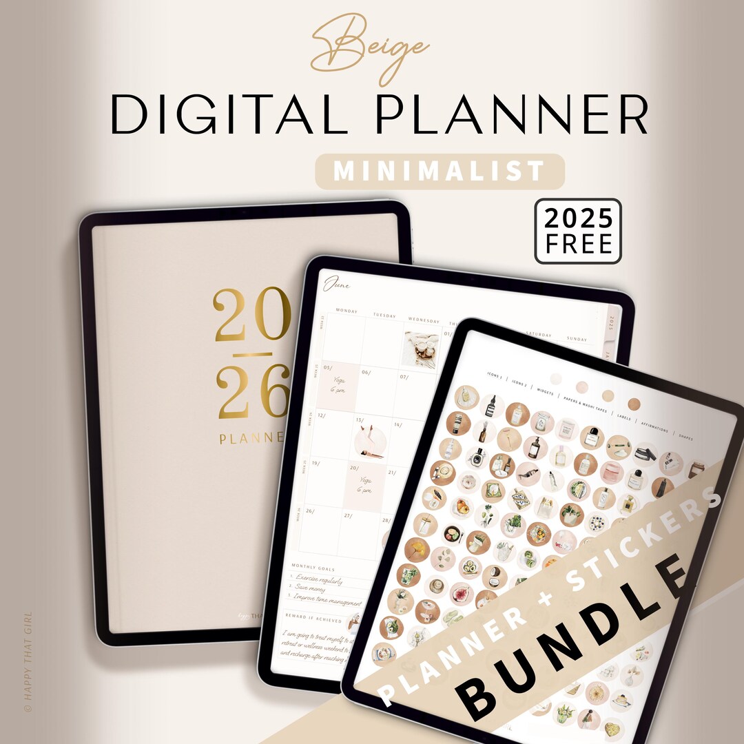 2026 Minimalist Digital Planner / Digital Planner for iPad / Goodnotes ...
