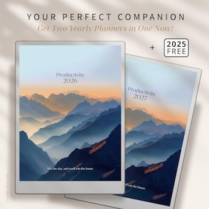 Productivity Planner 2026 & 2027 for reMarkable Paper Pro / Digital Planner for reMarkable 1, 2, and Paper Pro / reMarkable Calendar image 10