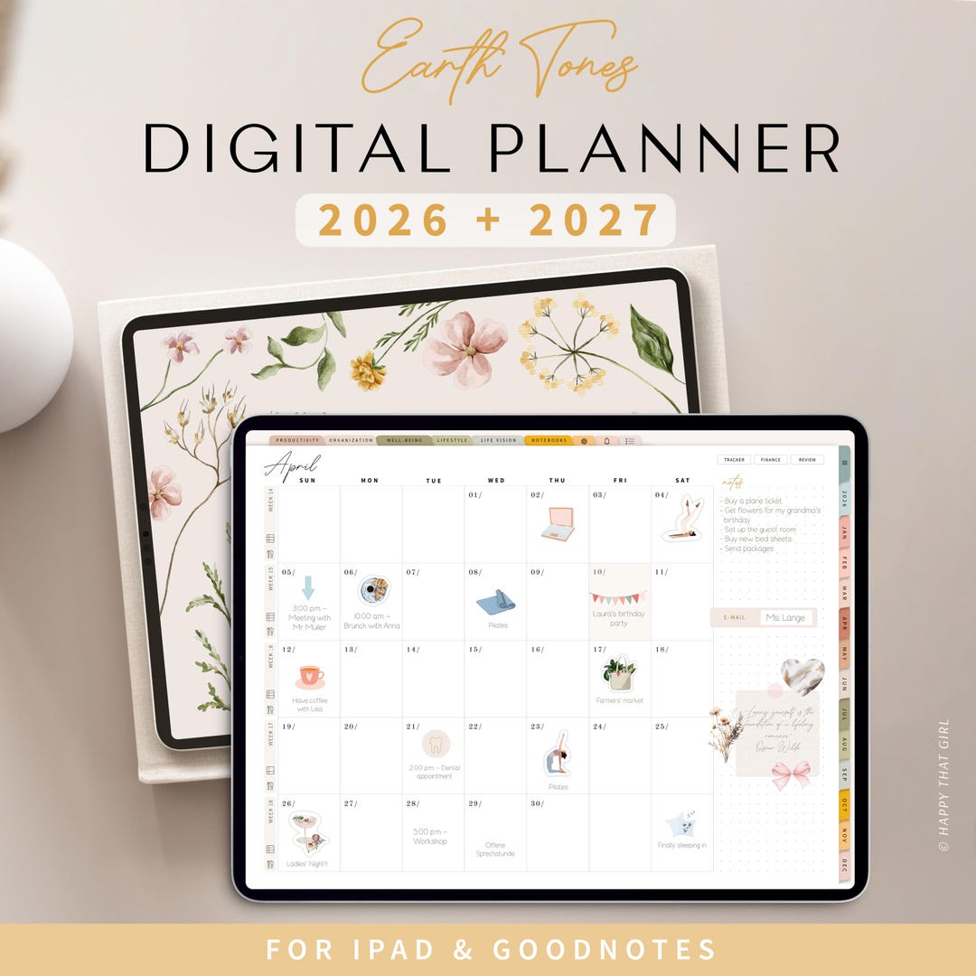 Digital Planner 2026–2027 for iPad | Goodnotes Planner - Etsy