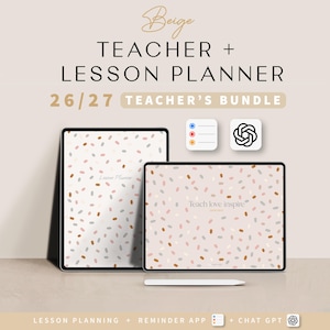 Digital Teacher Planner Bundle 2026-27: Undated Lesson Plans, Stickers (GoodNotes, iPad Compatible) (Digital Download)