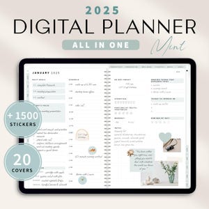 2025 Digital Planner / Daily, Weekly & Monthly Planner / Dated Digital Planner / iPad Planner / Planner GoodNotes