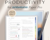 Productivity Planner 2026 & 2027 for reMarkable Paper Pro / Digital Planner for reMarkable 1, 2, and Paper Pro / reMarkable Calendar