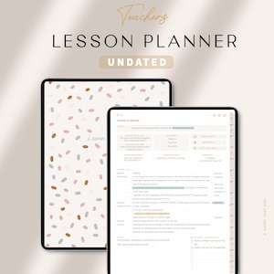 Undated Digital Lesson Planner for Teachers | Reusable Teaching Binder for All School Years