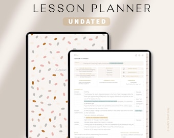 Undated Digital Lesson Planner for Teachers | Reusable Teaching Binder for All School Years