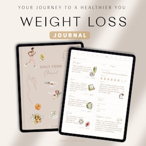 Daily Food Journal / Daily Food Diary / Ipad Calorie Tracker / Goodnotes Daily Planner / Self Care Planner