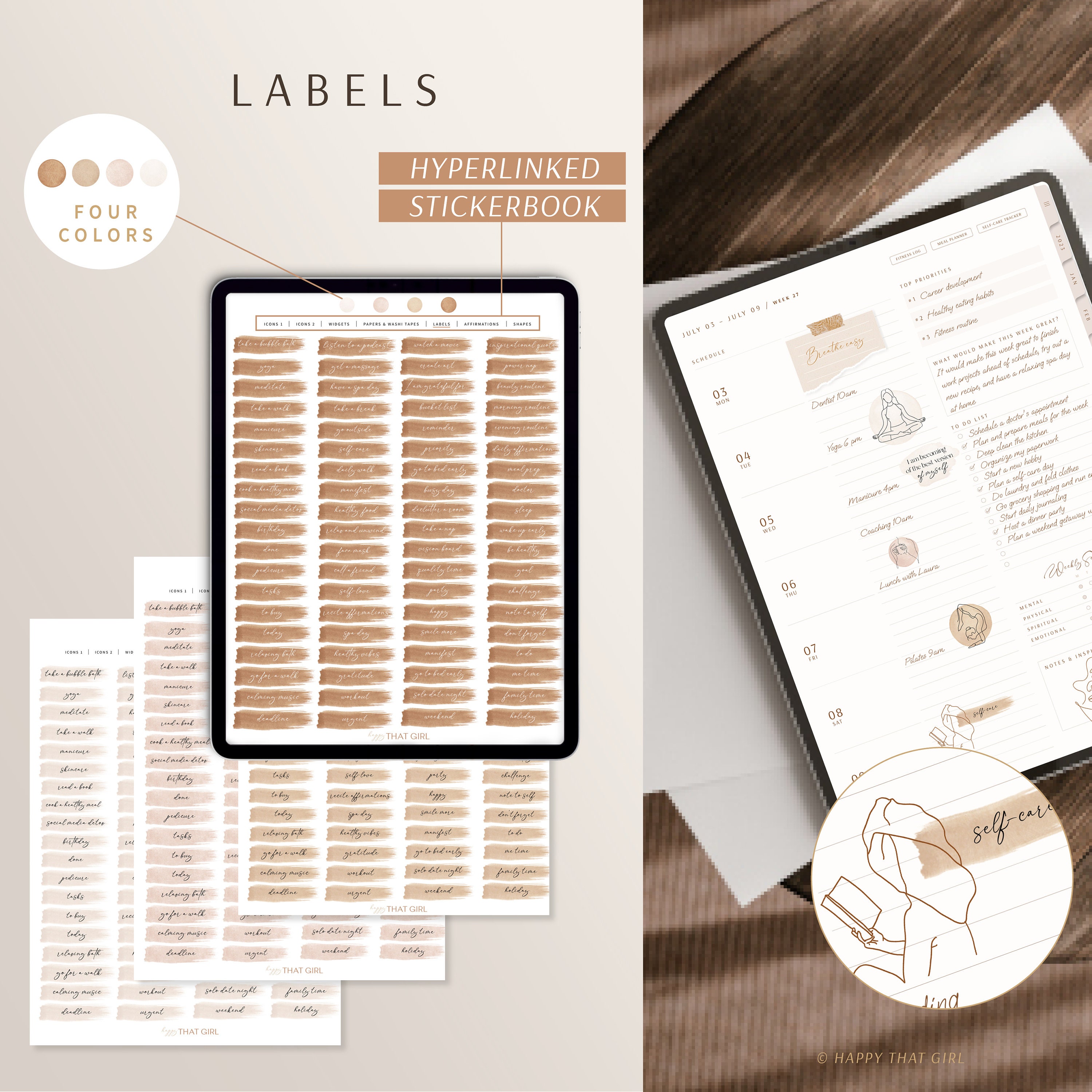 Neutral Planner Decorations