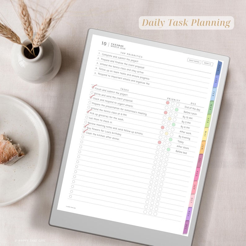 Productivity Planner 2026 & 2027 for Remarkable Paper Pro / Digital ...