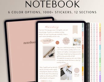 Digital Notebook / Digital Journal / GoodNotes Notebook / iPad Journal / GoodNotes Templates / Student Notebook / Notability Note Taking