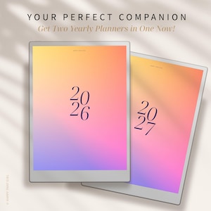 Yearly Planner 2026 & 2027 for reMarkable Paper Pro / Digital Planner for reMarkable 1, 2, and Paper Pro / reMarkable Calendar Colorful imagen 10