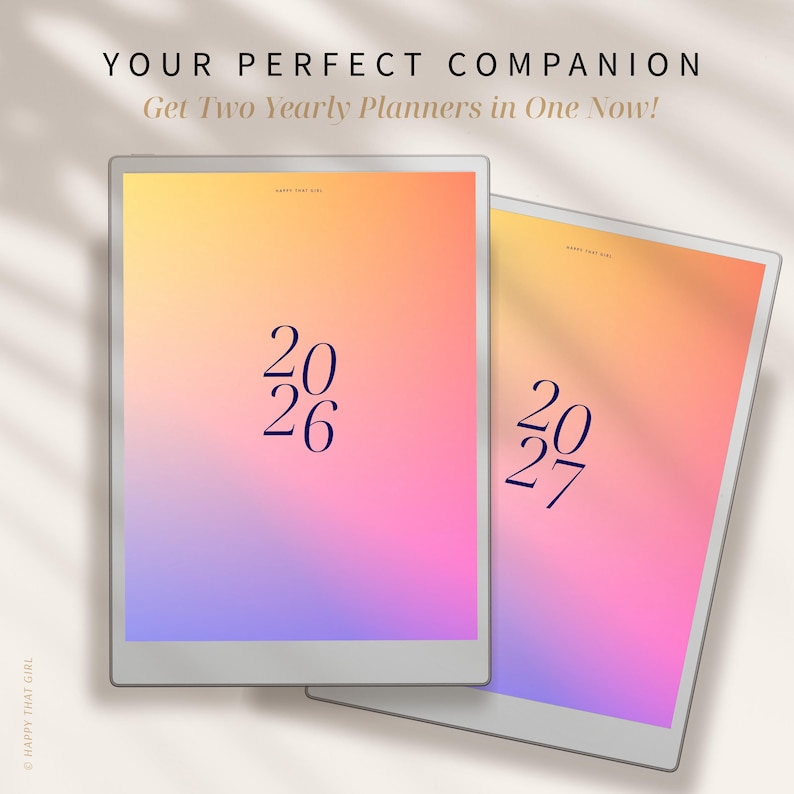 Yearly Planner 2026 & 2027 for reMarkable Paper Pro / Digital Planner for reMarkable 1, 2, and Paper Pro / reMarkable Calendar Colorful imagen 10