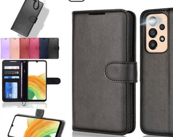 Samsung Galaxy A15 5G, A25, A35, A34, A33 A32 A14 A12 A23 A22 A04s A05s Wallet Phone Case with Strap, Card Holder and Stand PU Leather Cover
