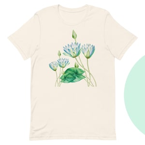 Egyptian Lotus Flower Tee. Soft Cosy T-shirt. Everyday T-Shirt, For Her / For Him. Nature Clothing! Gardener&#39;s Gift!