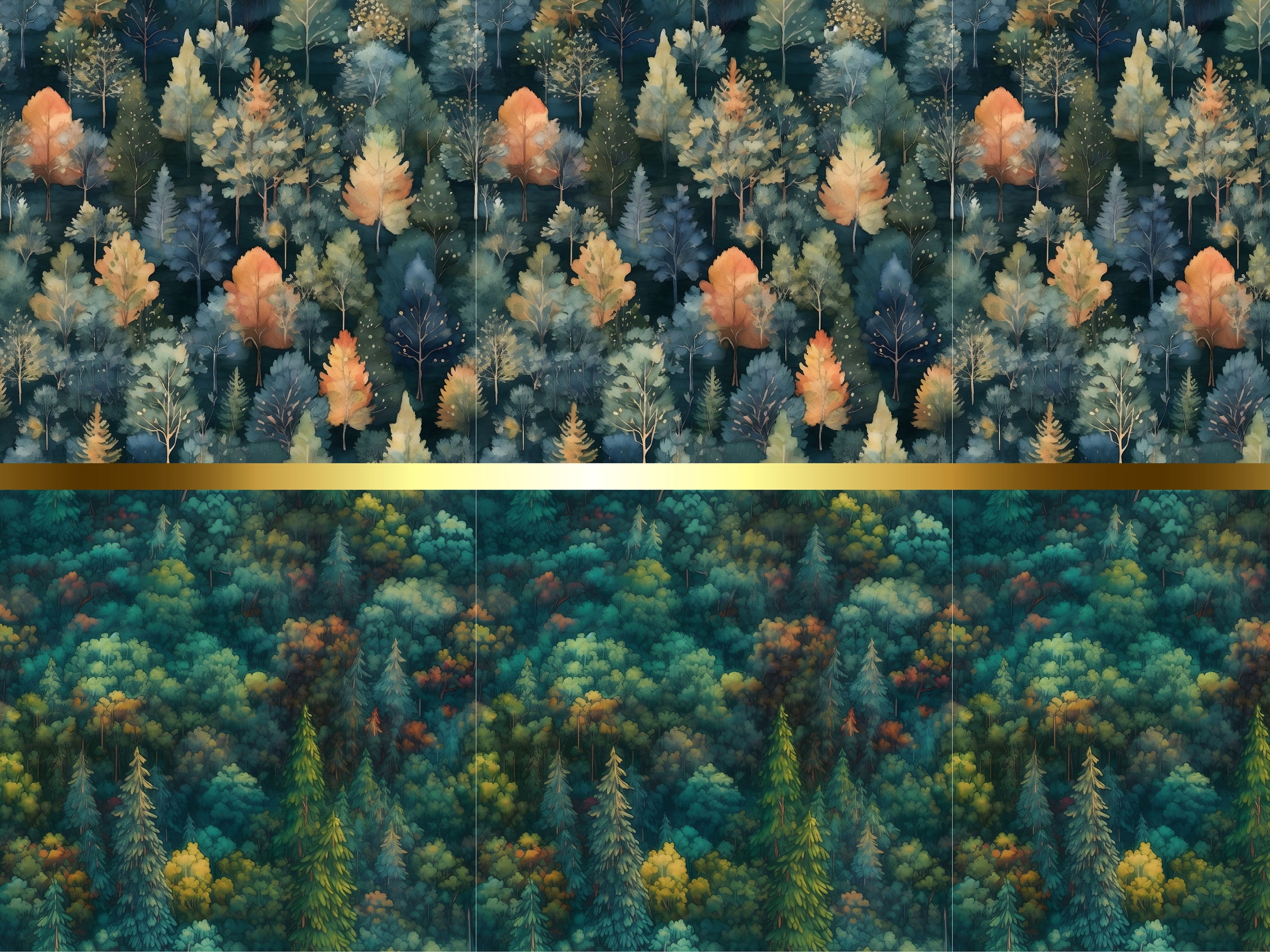 10 Stunning Forest Seamless Patterns | for Commercial Use | DIY ...