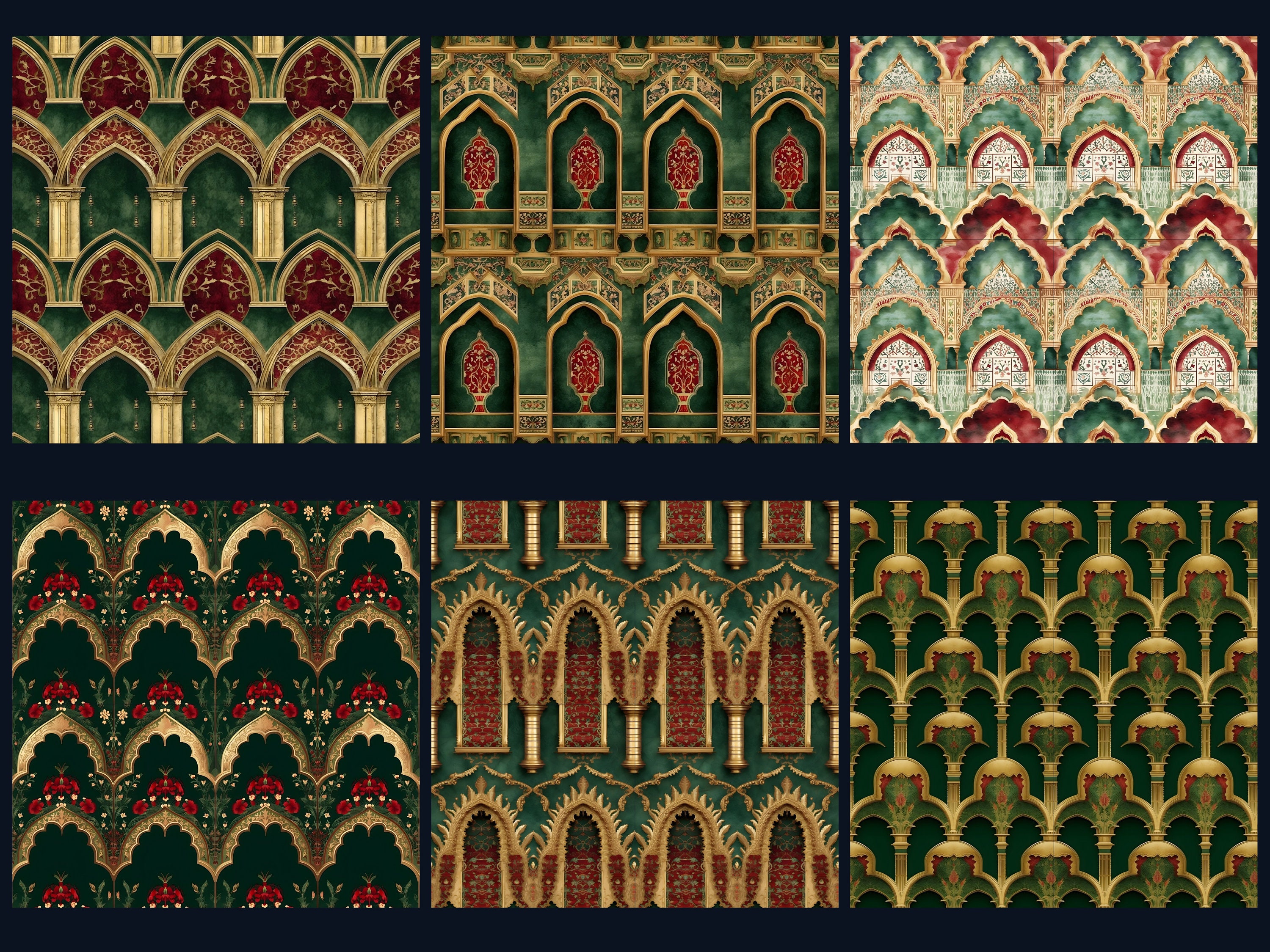 20 Enchanting Arabian Palace Seamless Patterns + 2 Bonus for Crafting ...