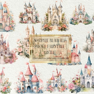 30 Fairytale Clipart Set - Sophie Blackall-Inspired, Pastel Digital for Sublimation, Invitations and More - 300 DPI, Commercial Use