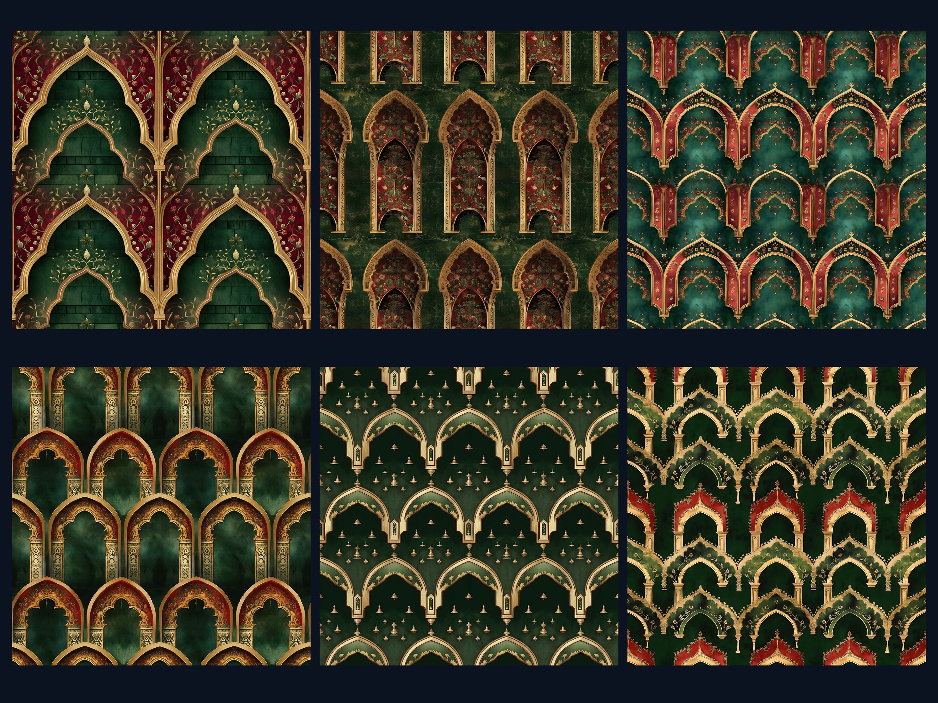 20 Enchanting Arabian Palace Seamless Patterns + 2 Bonus for Crafting ...