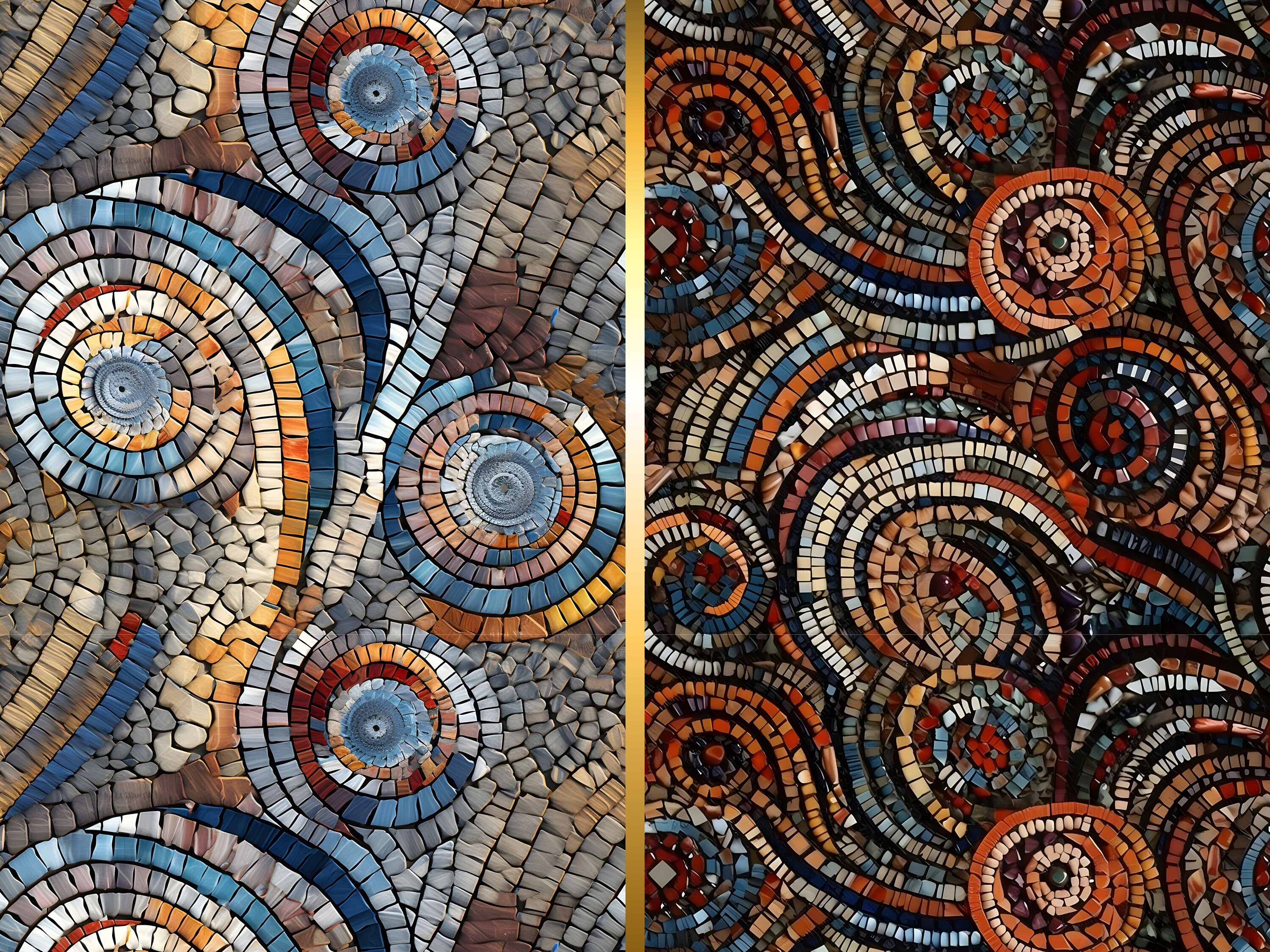 Gemstone Mosaic Swirl Digital Paper Bonus Suprise. Seamless - Etsy