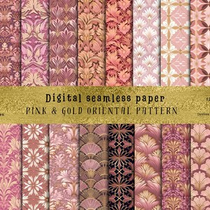 Owen Jones Vintage Rosa & Guld Orientaliska Mönster (Digital Nedladdning)