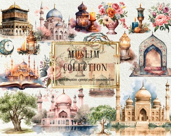 21 Exquisite Islamic Cliparts + Surprise Bonus! DIY Crafting Delight | High-Quality 300 DPI PNGs | Commercial Use | Instant Download