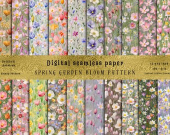 Sophie Blackall Floral Oil Painting Seamless Patterns (Digital Paper)