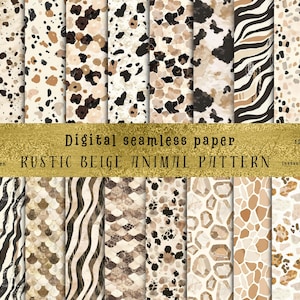 30 Safari Animals Digital Papers 300 DPI Highest Quality, animals safari scrapbooking, safari printables papers designs, instant download