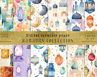 Ramadan and Eid: 20+1 Bonus Seamless Pattern, Cute and Whimsical, Seamless Designs, Commercial Use,