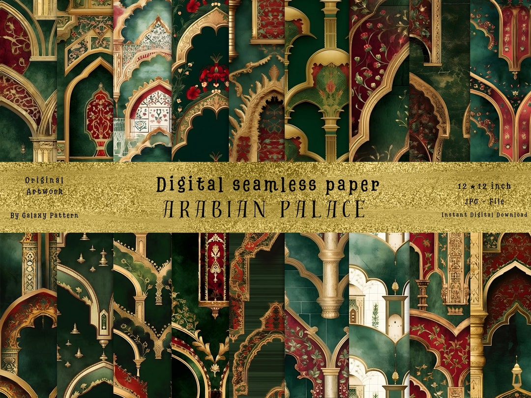 20 Enchanting Arabian Palace Seamless Patterns + 2 Bonus for Crafting ...