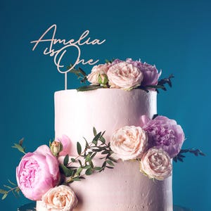 Topper per torta di compleanno personalizzato Nome personalizzato Legno Oro Argento Oro rosa Nero Festa di compleanno per bambini Ragazzo Ragazza Bambini