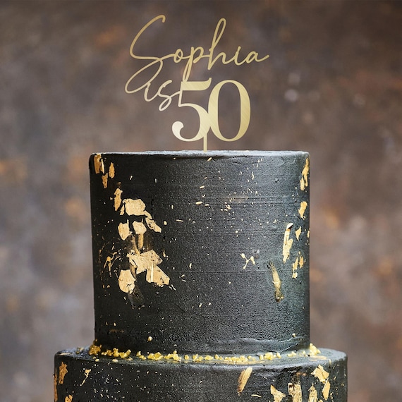 Sotpot Topper per torta per 60° compleanno vintage 1963 glitter oro 60