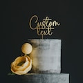 Wooden Custom Cake Topper with Your Text / Personalised Party Decor / Birthday Anniversary Far Away Christmas Graduation Wedding Engagement product logo