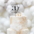 Wooden birthday Cake Topper with Name or Age / Personalised Party Decor / 30th 40th 50th 60th 70th 80th 90th 100th Birthday FH1 product logo