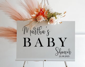 Wooden Baby Shower Welcome Sign / Personalised Baby Shower Decoration / Pregnancy Baby Shower Party Wood Decor / Welcome Board