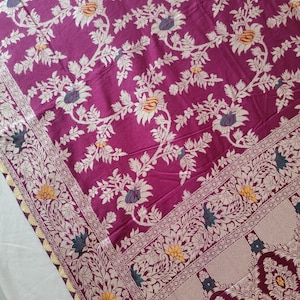 Designer Pure Viscose Dolla Silk Saree With Heavy Meenakari Weaving And Rich Pallu,Soft Zari Woven Blouse,Festive & Wedding Wear
