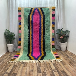 Moroccan rug Green - Handmade rug - Moroccan berber rug - Beni ourain rug - Morocco rug - Moroccan area rug - Custom Green rug - Wool rug