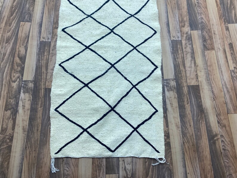 Moroccan Kilim Runner, Custom Kilim Cream Rug, Moroccan Kilim Rug