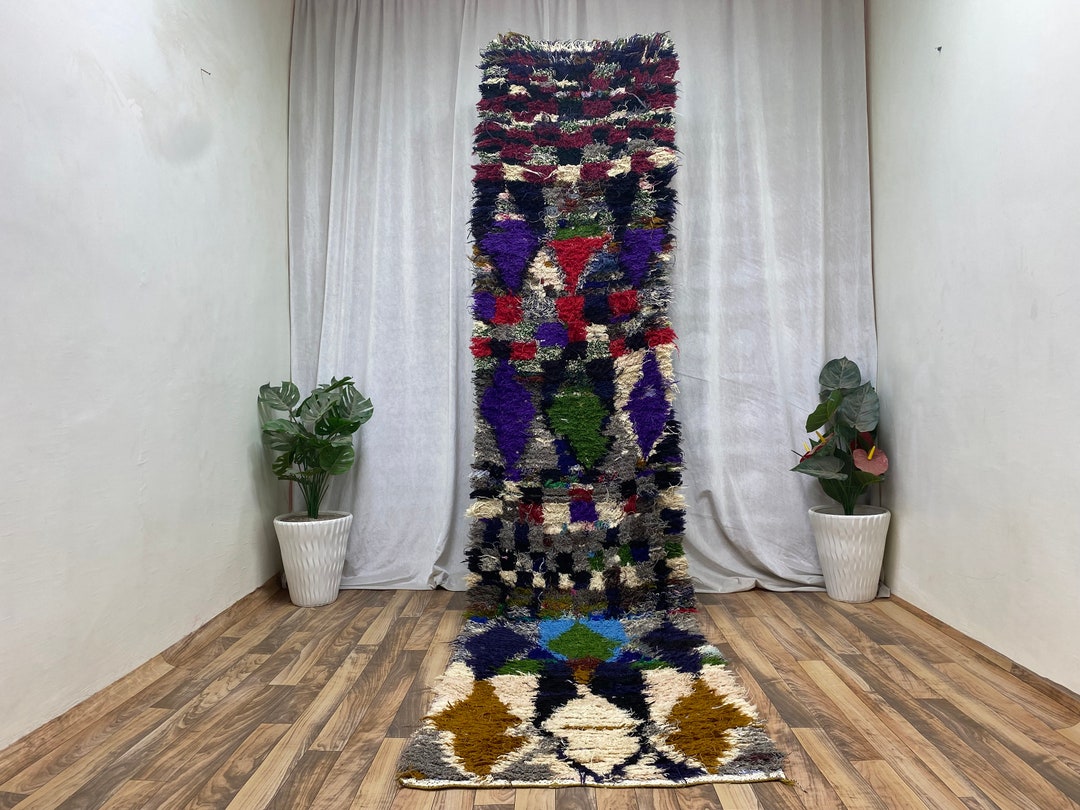 14x25 Long Runner Rug Extra Long Runner Rugs, Narrow Runner Rug, Colorful Azilal Runner Rug ...